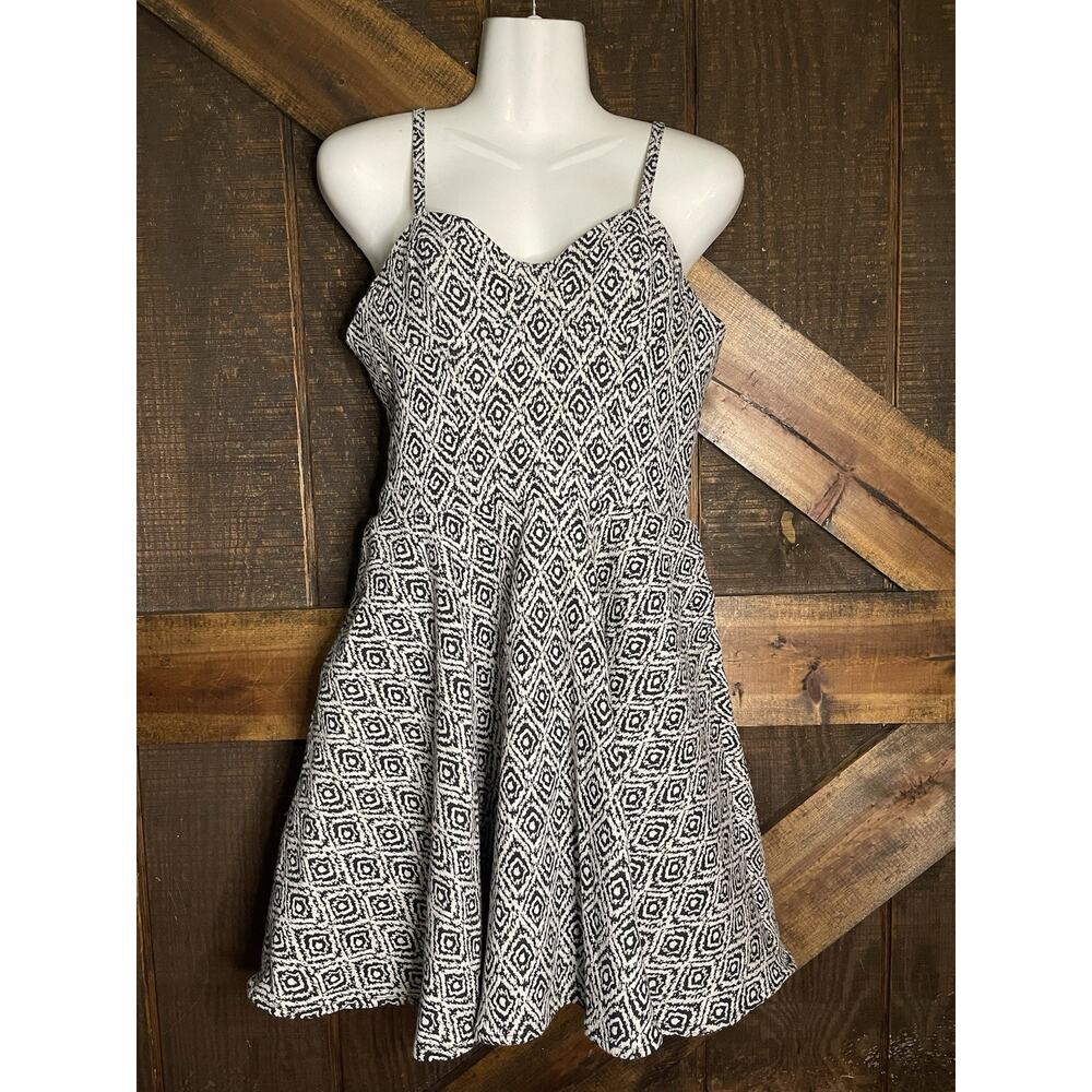 SAM EDELMAN Dress Women’s Size 12 Bodice Straps Black White Lined Holiday NEW